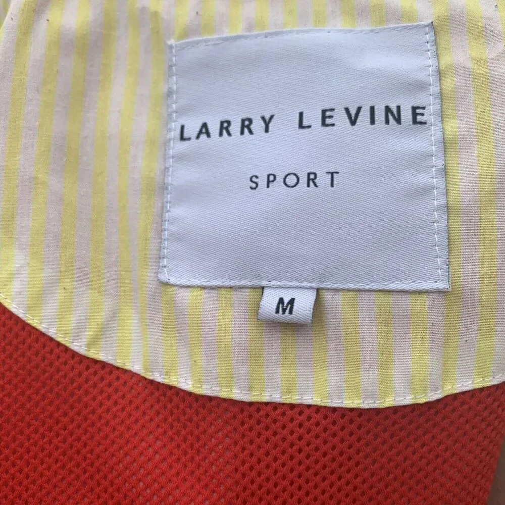 Larry Levine Sport Red Lightweight Parka Coat Snaps Zipper Hooded Jacket Medium - Picture 6 of 12